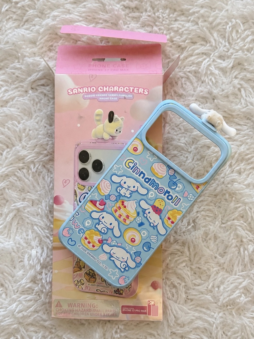 Cinnamoroll Blue Cartoon Phone Case for iPhone